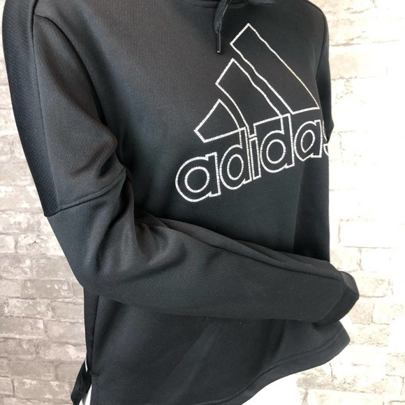 Adidas Black Team Issue BOS Pullover Hoodie Size S - Picture 6 of 8